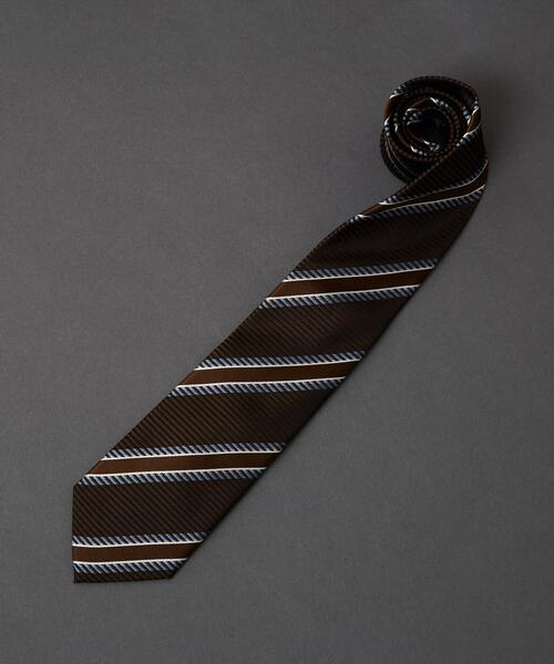 MEN'S MELROSE（メンズメルローズ）の「カラーストライプネクタイ（ネクタイ・メンズ・レッド系その他/カーキ/グリーン/レッド系その他2/ブラウン・9）」の2枚目の写真