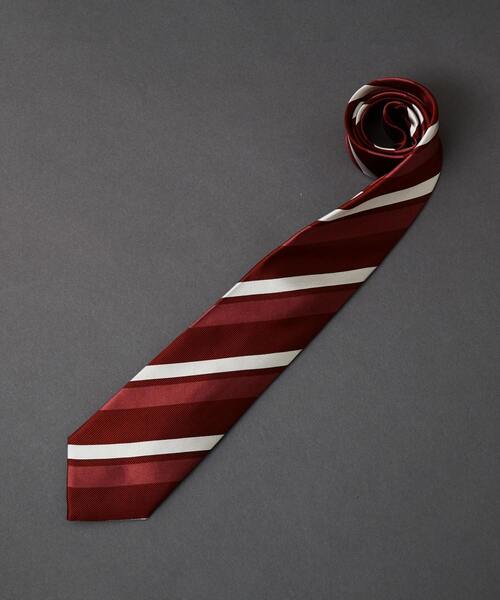MEN'S MELROSE（メンズメルローズ）の「カラーストライプネクタイ（ネクタイ・メンズ・レッド系その他/カーキ/グリーン/レッド系その他2/ブラウン・9）」の5枚目の写真