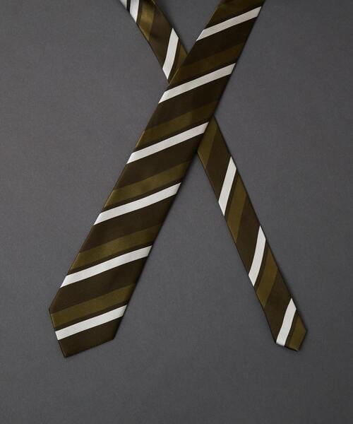 MEN'S MELROSE（メンズメルローズ）の「カラーストライプネクタイ（ネクタイ・メンズ・レッド系その他/カーキ/グリーン/レッド系その他2/ブラウン・9）」の12枚目の写真