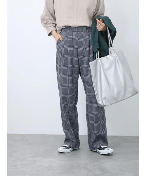 Samansa Mos2 blue（サマンサモスモスブルー）の「編みハンドル合皮トートバッグ（ハンドバッグ・レディース・ベージュ系その他/ブラック/シルバー・F）」の9枚目の写真