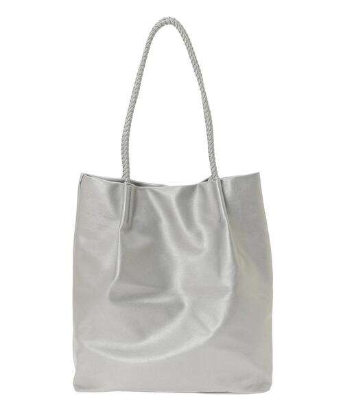 Samansa Mos2 blue（サマンサモスモスブルー）の「編みハンドル合皮トートバッグ（ハンドバッグ・レディース・ベージュ系その他/ブラック/シルバー・F）」の13枚目の写真