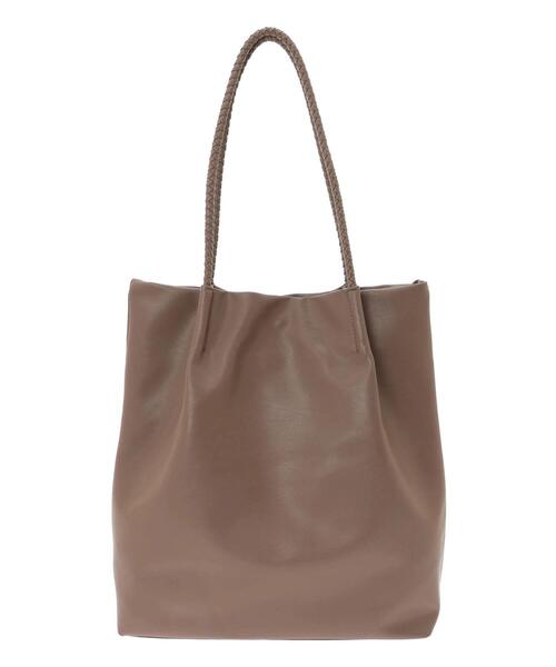 Samansa Mos2 blue（サマンサモスモスブルー）の「編みハンドル合皮トートバッグ（ハンドバッグ・レディース・ベージュ系その他/ブラック/シルバー・F）」の15枚目の写真