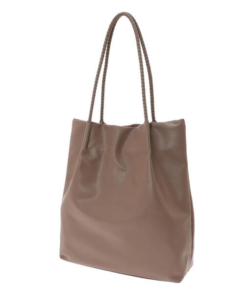 Samansa Mos2 blue（サマンサモスモスブルー）の「編みハンドル合皮トートバッグ（ハンドバッグ・レディース・ベージュ系その他/ブラック/シルバー・F）」の16枚目の写真