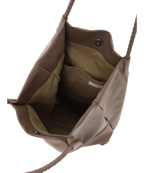 Samansa Mos2 blue（サマンサモスモスブルー）の「編みハンドル合皮トートバッグ（ハンドバッグ・レディース・ベージュ系その他/ブラック/シルバー・F）」の19枚目の写真