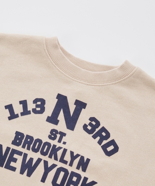 Ocean&Ground(オーシャン&グラウンド)の「カレッジロゴBIGスウェット(80~140cm)(スウェット・キッズ・チャコール/グレー/ベージュ/グリーン/パープル・80/90/95/130/120/110/140/100)」の18枚目の写真