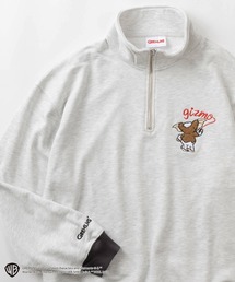 make a ray!（メイク ア レイ！）の「【GREMLINS/グレムリン】ギズモワンポイント刺繍＆リブバイカラーデザイン ビッグシルエット 裏毛ハーフジップスウェット/オーバーサイズ（スウェット・メンズ）」