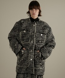 PRANK PROJECT | 【23WINTER PRE ORDER】ツイードダメージオーバージャケット / Tweed Damaged Over Jacket(その他アウター)