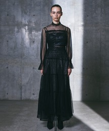 AULA | 【AULA】エアリーシアーフレアドレス(ワンピース)