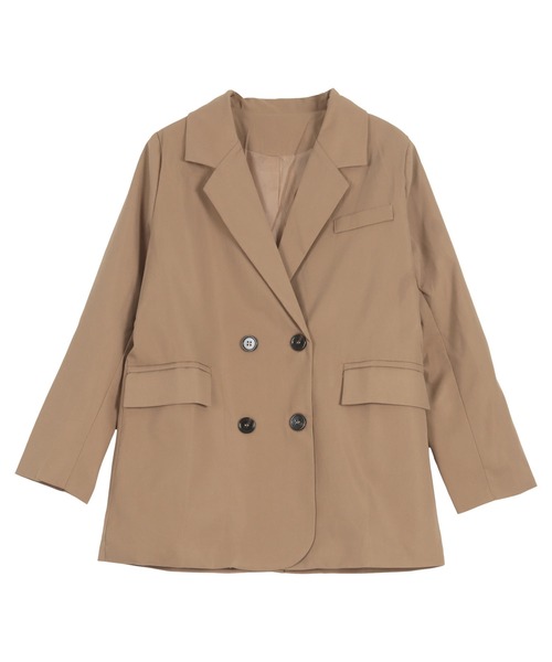 KOBE LETTUCE(コウベレタス)の「ピークドラペルテーラードジャケット(テーラードジャケット・レディース・キャメル/ブラック・M)」の13枚目の写真