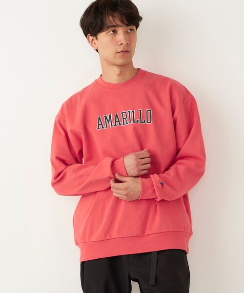 SHIPS Colors(シップス カラーズ)の「【SHIPS Colors別注】Allen A:プリント クルーネック スウェット(スウェット・メンズ・グレー/オレンジ/ナチュラル・MEDIUM/LARGE)」の3枚目の写真