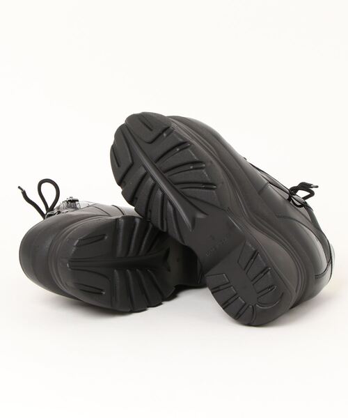 Mafmof(マフモフ)の「Mafmof(マフモフ)9cmソール厚底レースアップスニーカー(スニーカー・レディース・ブラック/ホワイト・M/S/L/LL)」の4枚目の写真