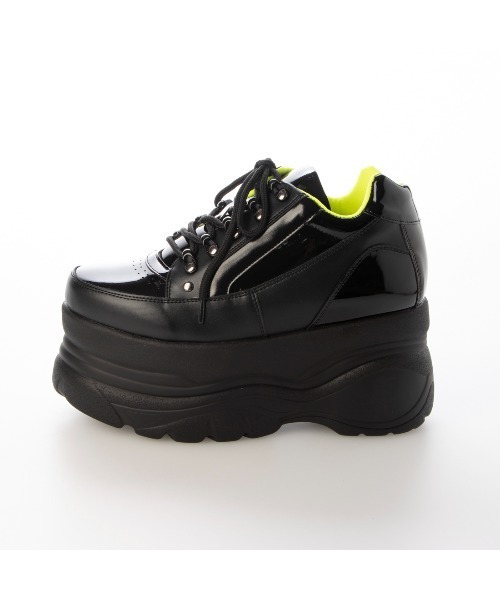 Mafmof(マフモフ)の「Mafmof(マフモフ)9cmソール厚底レースアップスニーカー(スニーカー・レディース・ブラック/ホワイト・M/S/L/LL)」の9枚目の写真