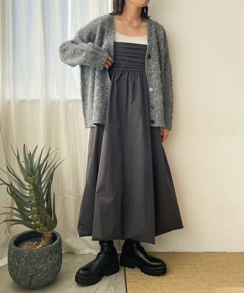 LOWRYS FARM（ローリーズファーム）の「バルーンキャミワンピース　971280（ワンピース・レディース・アイボリー/カーキ/チャコールグレー・FREE）」の2枚目の写真