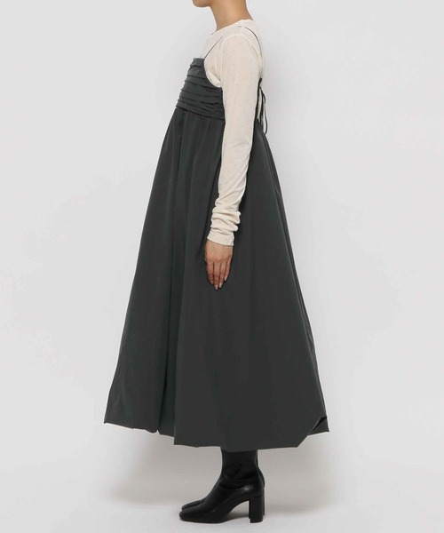 LOWRYS FARM（ローリーズファーム）の「バルーンキャミワンピース　971280（ワンピース・レディース・アイボリー/カーキ/チャコールグレー・FREE）」の10枚目の写真