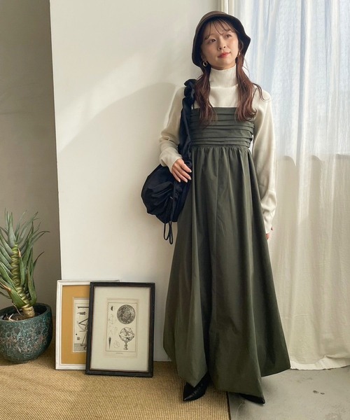 LOWRYS FARM（ローリーズファーム）の「バルーンキャミワンピース　971280（ワンピース・レディース・アイボリー/カーキ/チャコールグレー・FREE）」の16枚目の写真