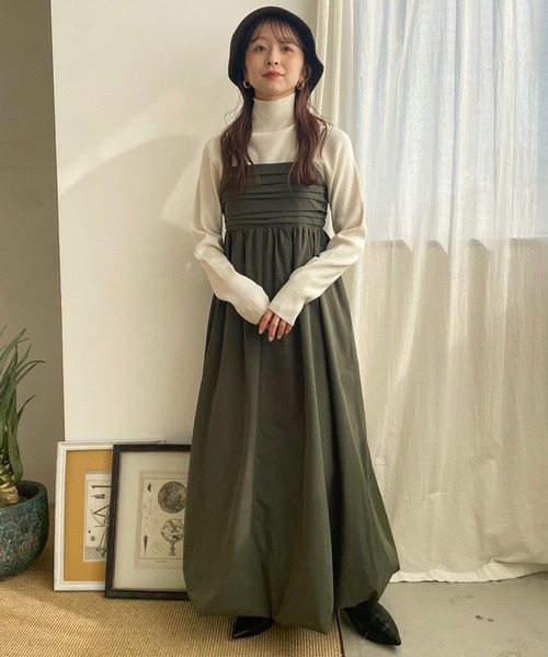 LOWRYS FARM（ローリーズファーム）の「バルーンキャミワンピース　971280（ワンピース・レディース・アイボリー/カーキ/チャコールグレー・FREE）」の17枚目の写真