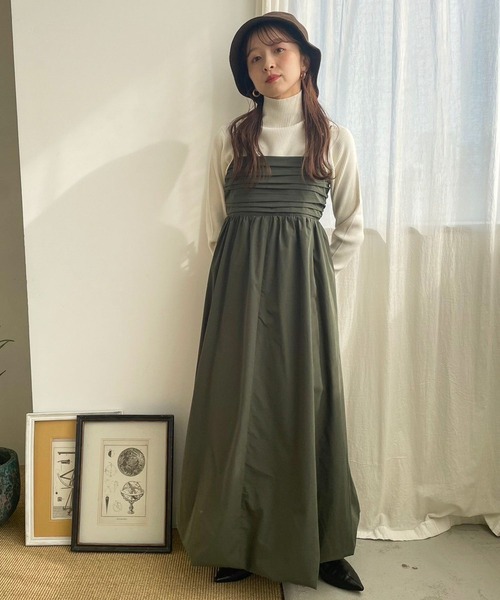 LOWRYS FARM（ローリーズファーム）の「バルーンキャミワンピース　971280（ワンピース・レディース・アイボリー/カーキ/チャコールグレー・FREE）」の18枚目の写真