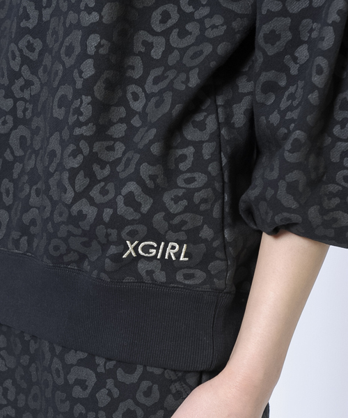 X-girl（エックスガール）の「LEOPARD SWEAT TOP（スウェット・レディース・ホワイト/ブラック・2/1）」の7枚目の写真