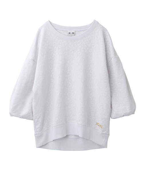 X-girl（エックスガール）の「LEOPARD SWEAT TOP（スウェット・レディース・ホワイト/ブラック・2/1）」の8枚目の写真