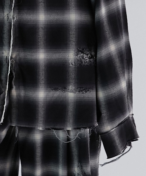 PRANK PROJECT(プランクプロジェクト)の「オンブレーチェックダメージシャツ / Ombre Check Damaged Shirt(シャツ/ブラウス・レディース・ブルー/ブラック・FREE)」の17枚目の写真