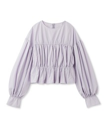 【emmi atelier】バルーンスリーブギャザーデザインブラウス