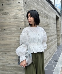 emmi | 【emmi atelier】バルーンスリーブギャザーデザインブラウス(シャツ/ブラウス)