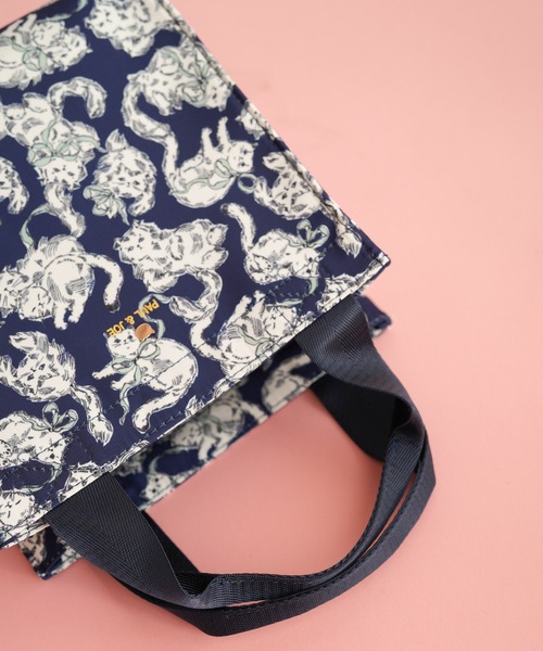 PAUL & JOE ACCESSOIRES(ポールアンドジョーアクセソワ)の「【PAUL & JOE ACCESSOIRES /ポール アンド ジョー アクセソワ 】 ジプヌネリボン ランチトート(トートバッグ・レディース・ネイビー/ピンク・FREE)」の5枚目の写真