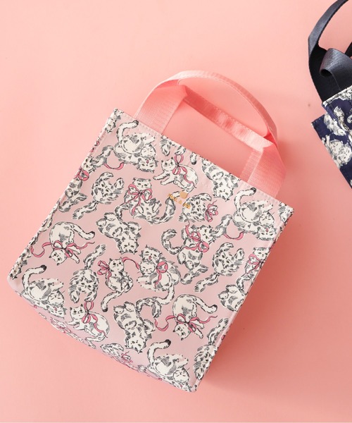 PAUL & JOE ACCESSOIRES(ポールアンドジョーアクセソワ)の「【PAUL & JOE ACCESSOIRES /ポール アンド ジョー アクセソワ 】 ジプヌネリボン ランチトート(トートバッグ・レディース・ネイビー/ピンク・FREE)」の8枚目の写真