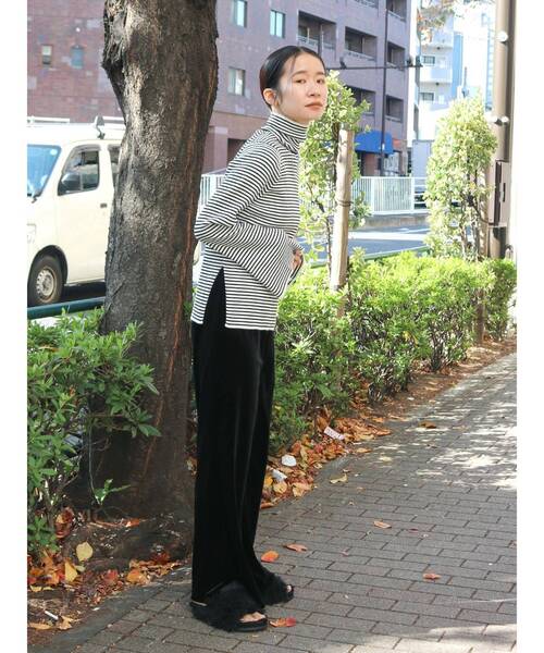 Ungrid（アングリッド）の「フレアスリーブフィットボーダーニット（ニット/セーター・レディース・ブラウン/オフホワイト/オレンジ・FREE）」の13枚目の写真