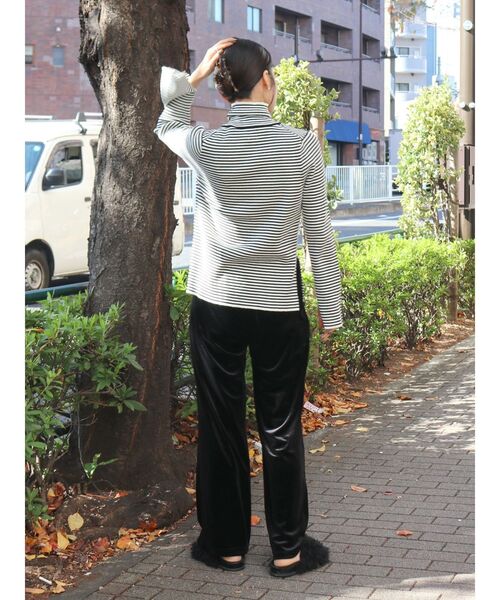 Ungrid（アングリッド）の「フレアスリーブフィットボーダーニット（ニット/セーター・レディース・ブラウン/オフホワイト/オレンジ・FREE）」の14枚目の写真