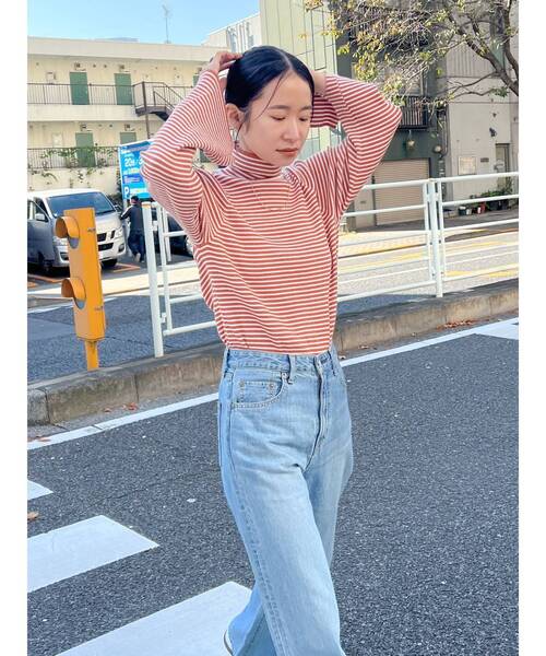 Ungrid（アングリッド）の「フレアスリーブフィットボーダーニット（ニット/セーター・レディース・ブラウン/オフホワイト/オレンジ・FREE）」の15枚目の写真