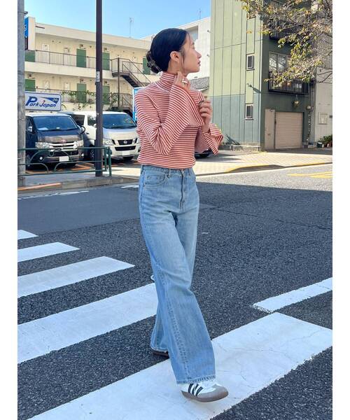 Ungrid（アングリッド）の「フレアスリーブフィットボーダーニット（ニット/セーター・レディース・ブラウン/オフホワイト/オレンジ・FREE）」の20枚目の写真