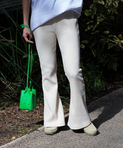 BILLABONG(ビラボン)の「BILLABONG レディース FLARE LEGGING PANT ロングパンツ 【2024年春夏モデル】/ビラボンフレアシルエットカラーリブパンツ(その他パンツ・レディース・ブラック/ネイビー/グリーン系その他/アイボリー/オレンジ/ピンク・MEDIUM)」の2枚目の写真