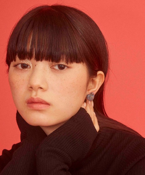 Casselini(キャセリーニ)の「Casselini(キャセリーニ)ハートピアス(ピアス(両耳用)・レディース・ブラック/パープル/レッド/ボルドー/グリーン/ピンク/グレー・FREE)」の5枚目の写真