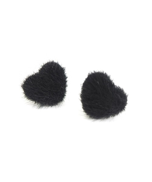 Casselini(キャセリーニ)の「Casselini(キャセリーニ)ハートピアス(ピアス(両耳用)・レディース・ブラック/パープル/レッド/ボルドー/グリーン/ピンク/グレー・FREE)」の2枚目の写真