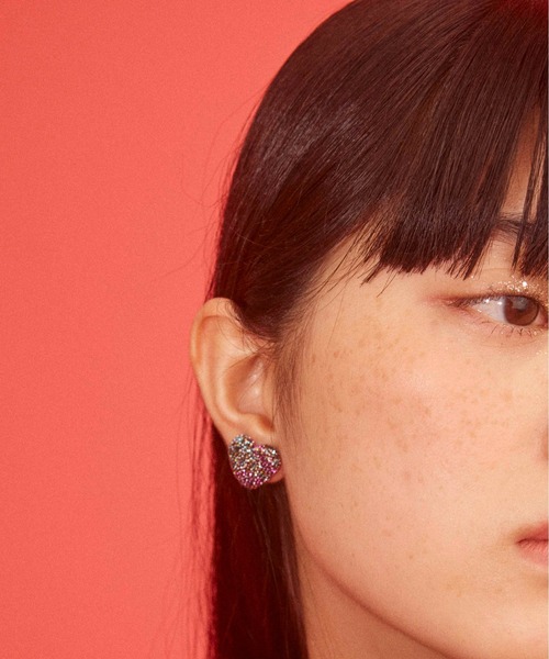 Casselini(キャセリーニ)の「Casselini(キャセリーニ)ハートピアス(ピアス(両耳用)・レディース・ブラック/パープル/レッド/ボルドー/グリーン/ピンク/グレー・FREE)」の8枚目の写真