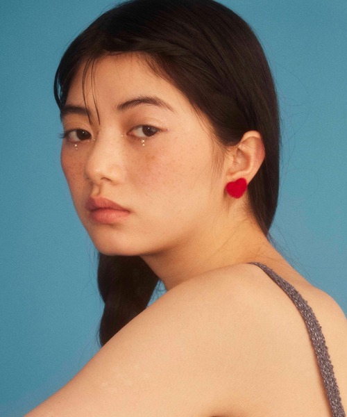 Casselini(キャセリーニ)の「Casselini(キャセリーニ)ハートピアス(ピアス(両耳用)・レディース・ブラック/パープル/レッド/ボルドー/グリーン/ピンク/グレー・FREE)」の11枚目の写真