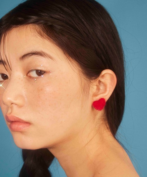 Casselini(キャセリーニ)の「Casselini(キャセリーニ)ハートピアス(ピアス(両耳用)・レディース・ブラック/パープル/レッド/ボルドー/グリーン/ピンク/グレー・FREE)」の12枚目の写真
