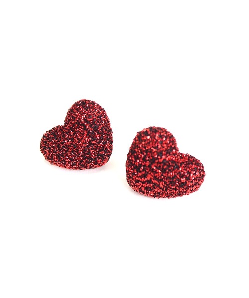 Casselini(キャセリーニ)の「Casselini(キャセリーニ)ハートピアス(ピアス(両耳用)・レディース・ブラック/パープル/レッド/ボルドー/グリーン/ピンク/グレー・FREE)」の15枚目の写真