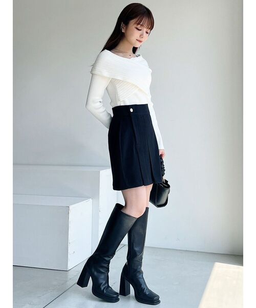 RESEXXY(リゼクシー)の「ランダムリブクロスニットトップス(ニット/セーター・レディース・ホワイト/ブラック/ブルー/ベージュ・FREE)」の21枚目の写真