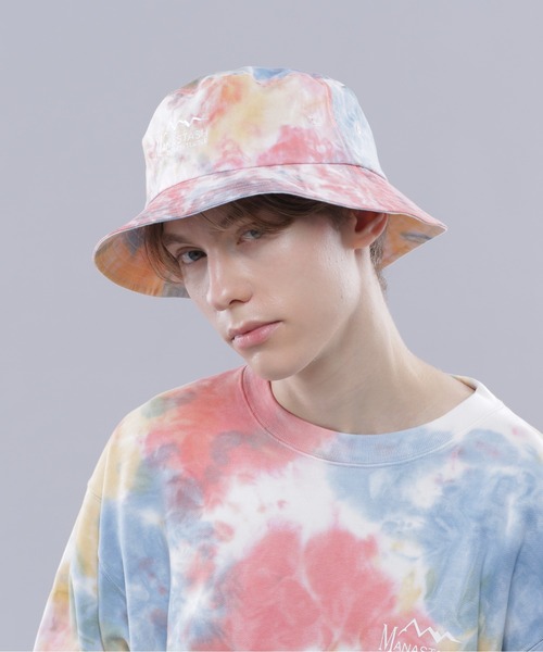 MANASTASH(マナスタッシュ)の「MANASTASH/マナスタッシュ/TIE DYE BUCKET/タイダイバケットハット(ハット・メンズ・ブラック/レッド/サックスブルー・F)」の4枚目の写真