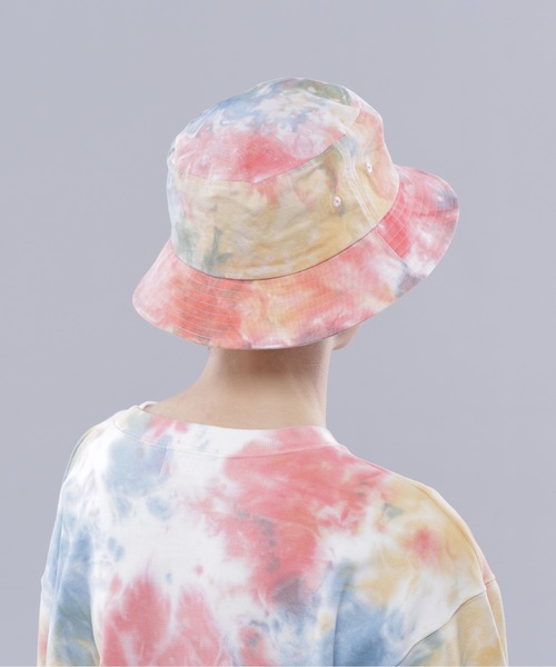 MANASTASH(マナスタッシュ)の「MANASTASH/マナスタッシュ/TIE DYE BUCKET/タイダイバケットハット(ハット・メンズ・ブラック/レッド/サックスブルー・F)」の5枚目の写真