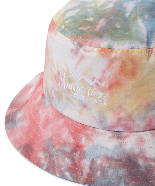 MANASTASH(マナスタッシュ)の「MANASTASH/マナスタッシュ/TIE DYE BUCKET/タイダイバケットハット(ハット・メンズ・ブラック/レッド/サックスブルー・F)」の8枚目の写真