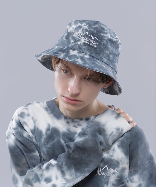 MANASTASH(マナスタッシュ)の「MANASTASH/マナスタッシュ/TIE DYE BUCKET/タイダイバケットハット(ハット・メンズ・ブラック/レッド/サックスブルー・F)」の13枚目の写真