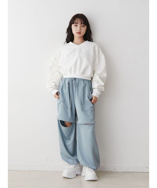 jouetie(ジュエティ)の「2WAYZIPパンツ(その他パンツ・レディース・アイボリー/ブラック/ピンク/ブルー・MEDIUM)」の6枚目の写真