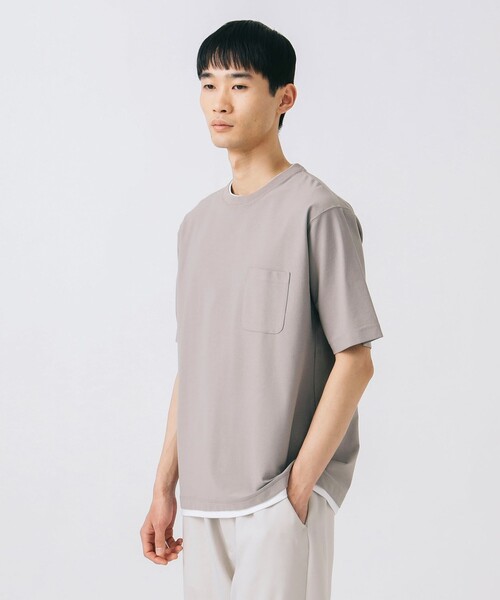 【接触冷感】BEAMS HEART / クールタッチ フェイクレイヤー ポケット Tシャツ（Tシャツ/カットソー）｜BEAMS HEART（ビームスハート）