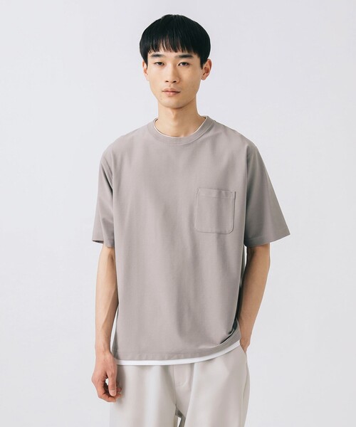 【接触冷感】BEAMS HEART / クールタッチ フェイクレイヤー ポケット Tシャツ（Tシャツ/カットソー）｜BEAMS HEART（ビームスハート）
