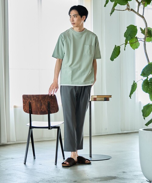 【接触冷感】BEAMS HEART / クールタッチ フェイクレイヤー ポケット Tシャツ（Tシャツ/カットソー）｜BEAMS HEART（ビームスハート）