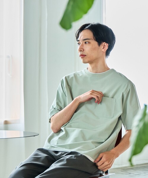 【接触冷感】BEAMS HEART / クールタッチ フェイクレイヤー ポケット Tシャツ（Tシャツ/カットソー）｜BEAMS HEART（ビームスハート）