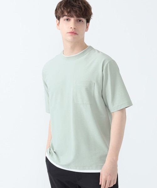 【接触冷感】BEAMS HEART / クールタッチ フェイクレイヤー ポケット Tシャツ（Tシャツ/カットソー）｜BEAMS HEART（ビームスハート）